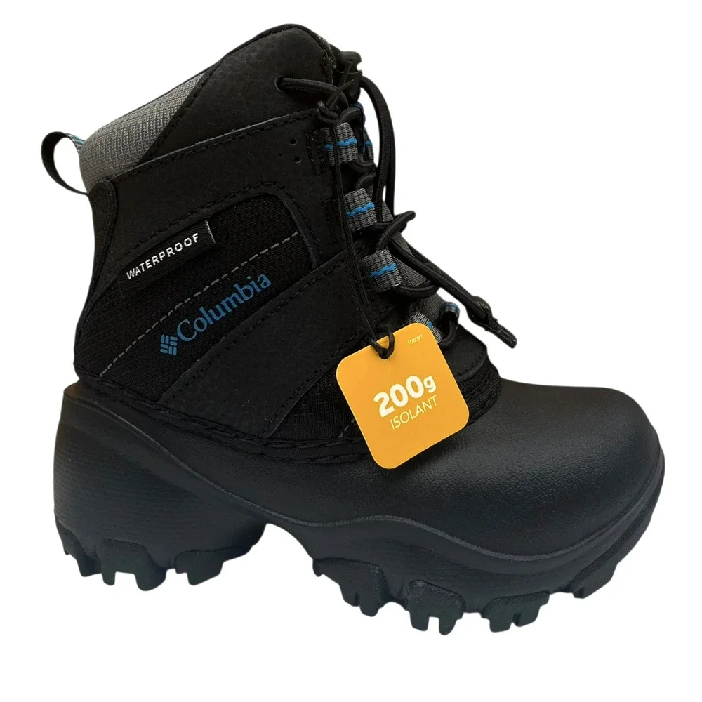 Columbia Rope Tow III Toddler Boys Girls Waterproof Snow Boots Size10 Black Blue